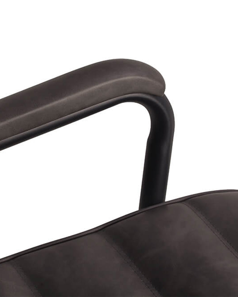 Naomi Textured Black - Black makeup chair